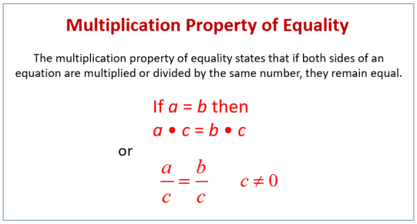 Multiplication Property Of Equality 1